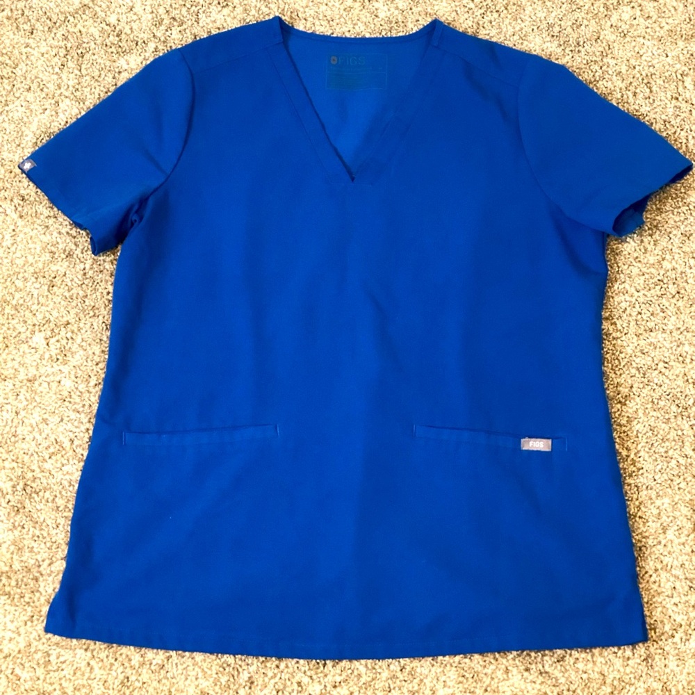 FIGS Blue Medical Scrubs Top sz M